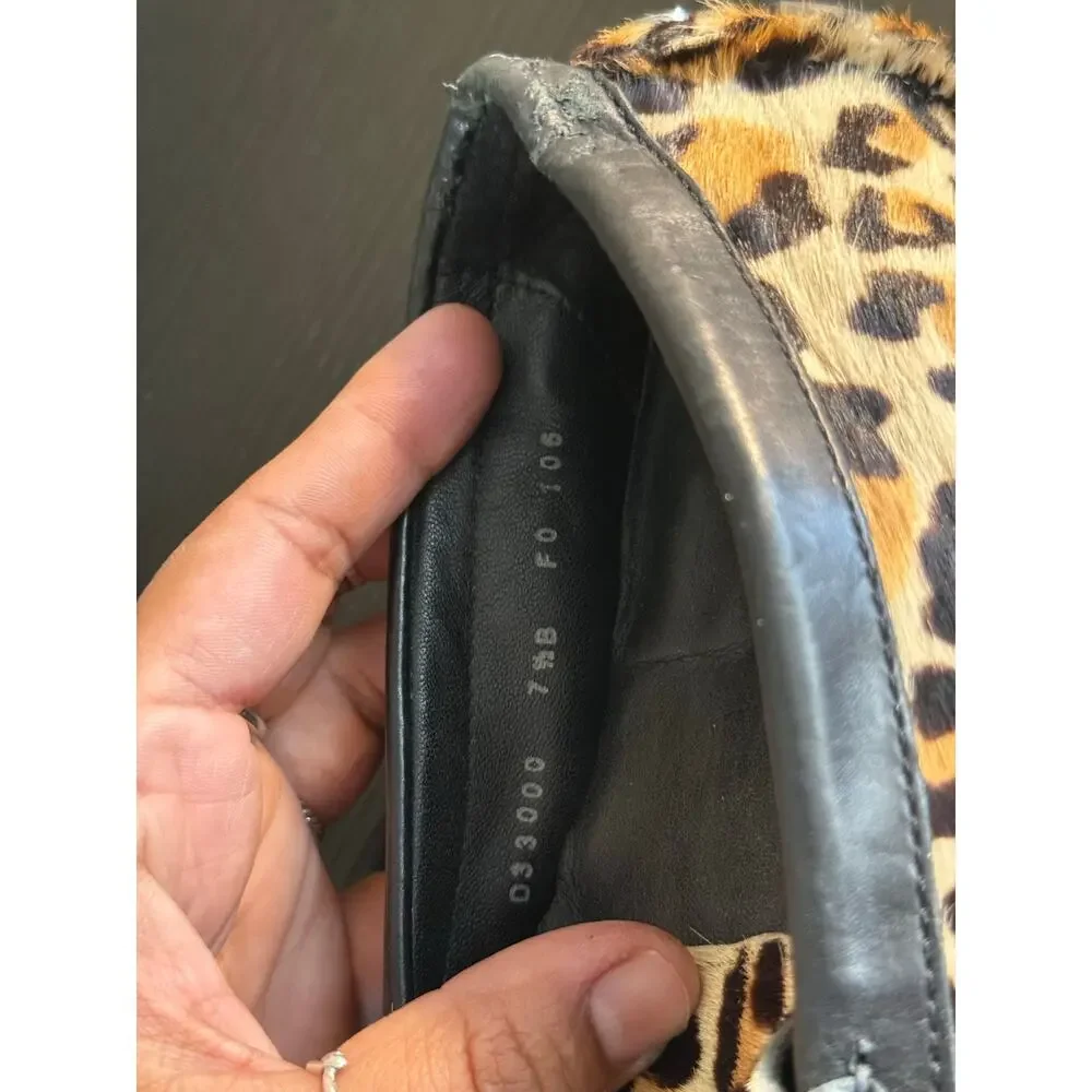 Cole Haan Nike Air Leopard Calf Hair Loafers Flats Women’s 7.5 Black